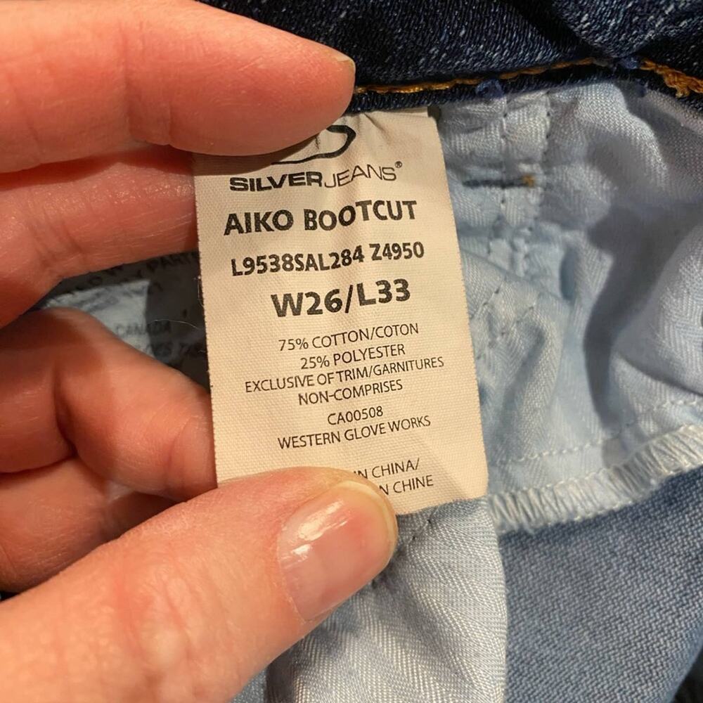 Silver Jeans Aiko Bootcut Jeans Womens Size 26 x 33 - Picture 5 of 7
